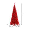 Vickerman Red Tinsel Fir Slim Artificial Christmas Tree - view 3 of 3