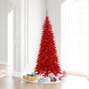 Vickerman Red Tinsel Fir Slim Artificial Christmas Tree - view 2 of 3