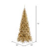 Vickerman Champagne Tinsel Fir Slim Artificial Christmas Tree - view 4 of 5