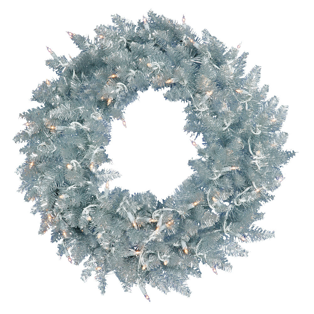 Vickerman Sliver Fir Artificial Christmas Wreath