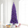 Vickerman Flocked Purple Pencil Fir Artificial Christmas Tree - view 2 of 3