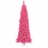 Vickerman Flocked Pink Pencil Fir Artificial Christmas Tree - view 1 of 3