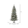 Vickerman Slim Flocked Kiana Pine Artificial Christmas Tree - view 3 of 4