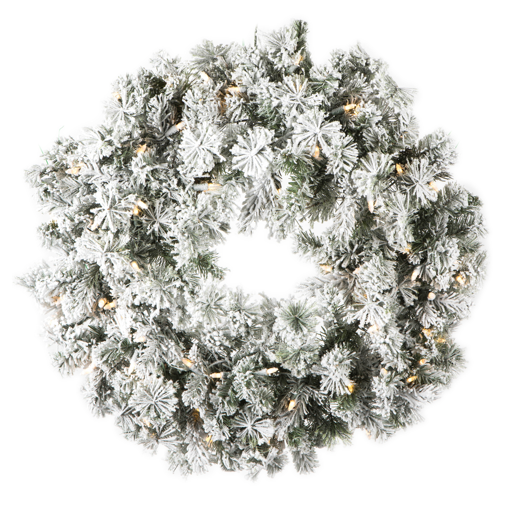 Vickerman Flocked Kiana Artificial Christmas Wreath