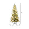 Vickerman Flocked Kamas Fraiser Fir Slim Artificial Christmas Tree 3MM Warm White - view 3 of 4