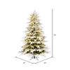 Vickerman Flocked Kamas Fraiser Fir Artificial Christmas Tree 3MM Warm White - view 4 of 5