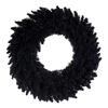 Vickerman Flocked Black Fir Artificial Wreath - view 1 of 5
