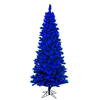 Vickerman Artificial Flocked Turquoise Slim Fir Christmas Tree - view 1 of 4