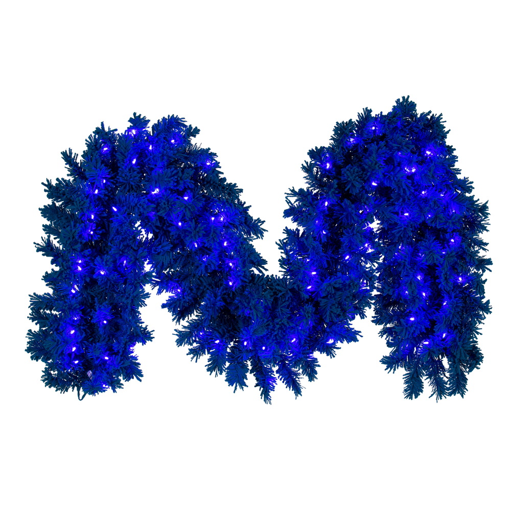 Vickerman Artificial Flocked Turquoise Garland