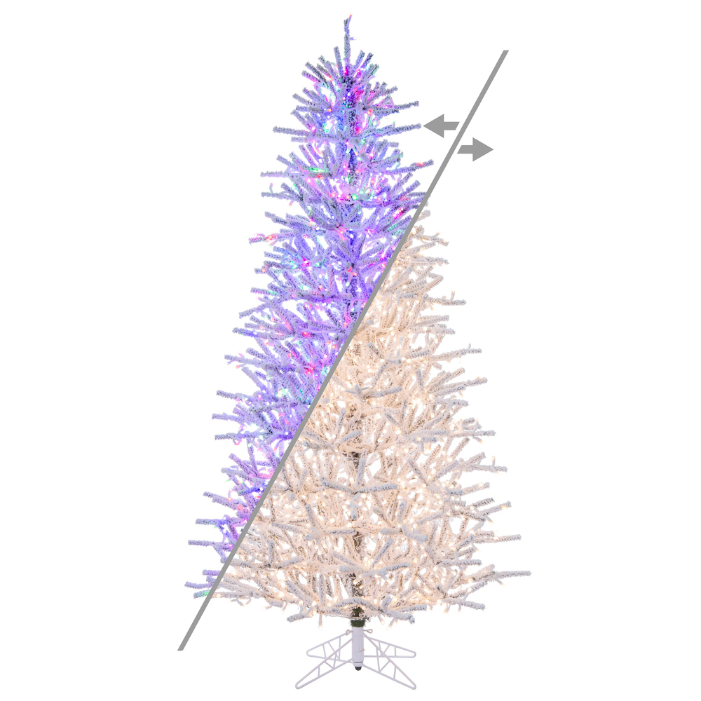 Vickerman Artificial Flocked Slim Pistol Pine Christmas Tree