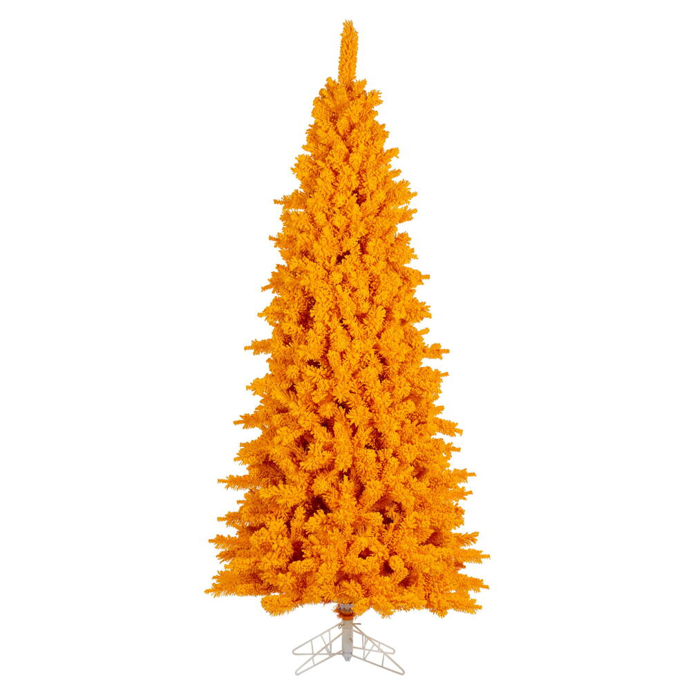 Vickerman Flocked Yellow Artificial Christmas Tree