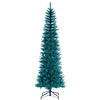 Vickerman Aqua Tinsel Pencil Artificial Christmas Tree - view 1 of 3