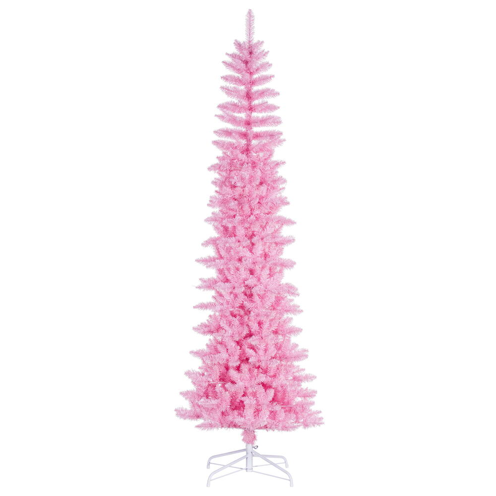 Vickerman Pink Pencil Artificial Christmas Tree