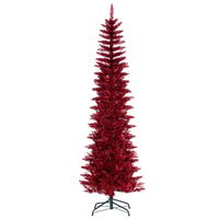 Red Tinsel Trees