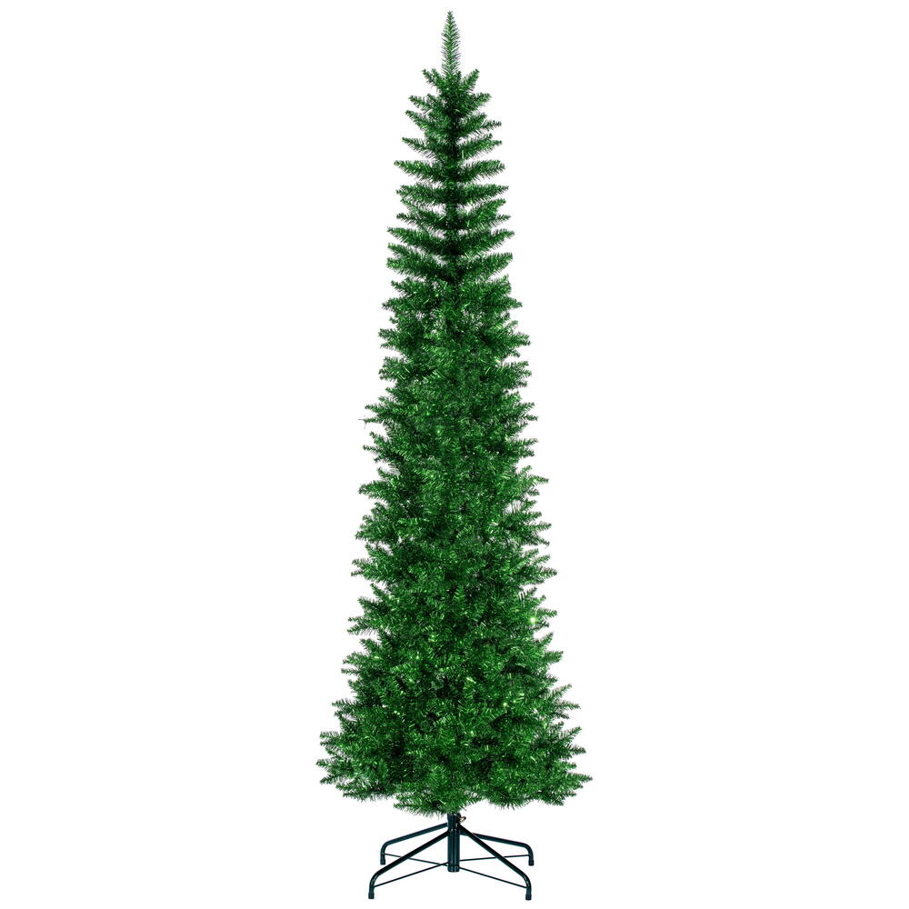 Vickerman Green Tinsel Pencil Artificial Christmas Tree