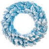 Vickerman Flocked Baby Blue Pencil Fir Artificial Wreath - view 1 of 2