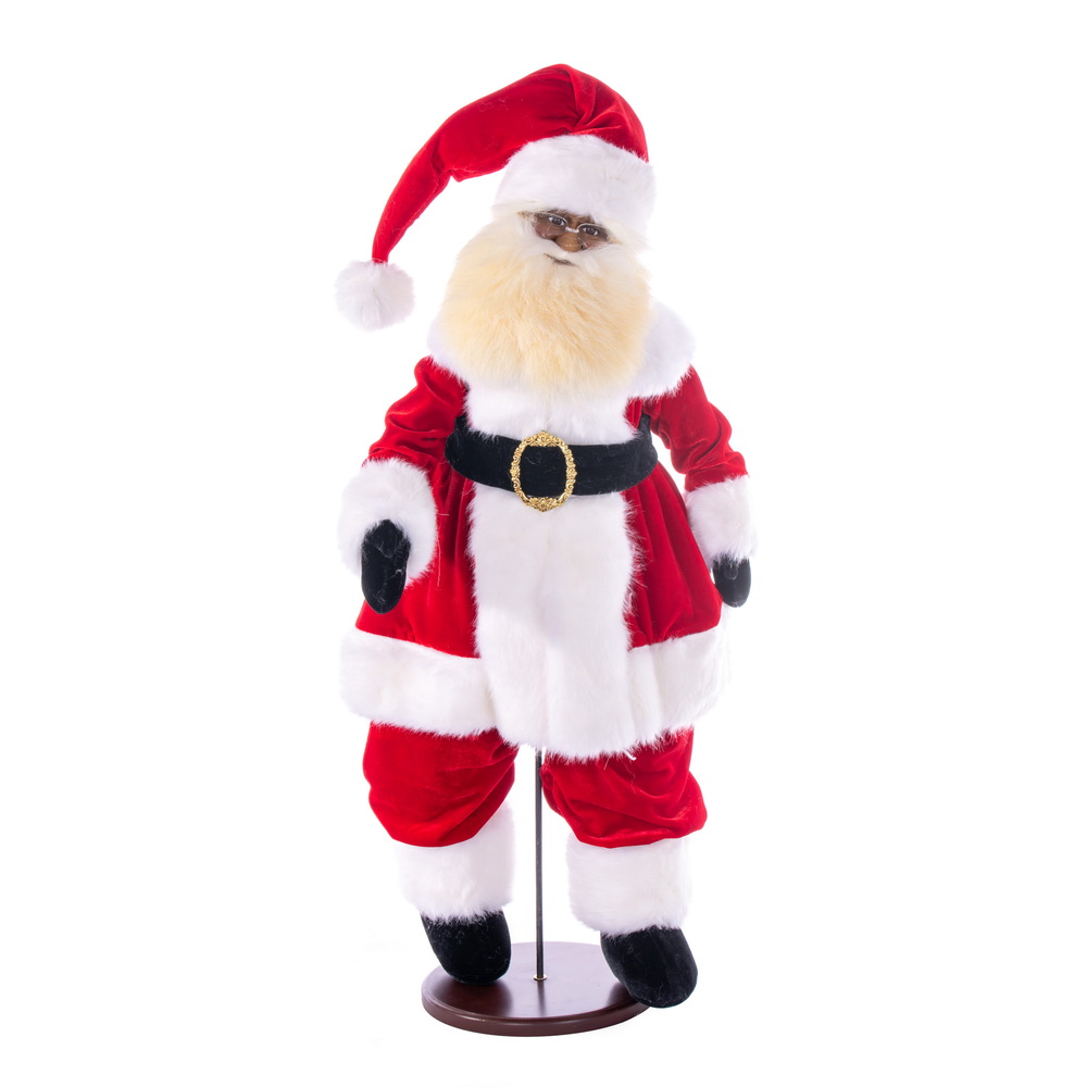 Vickerman Red Traditional Velvet Santa Doll
