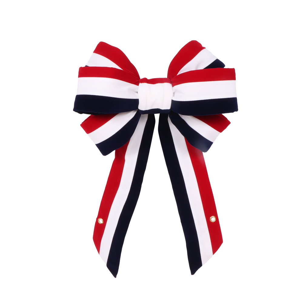 Vickerman Red-White-Blue Velvet Bow, Limited UV