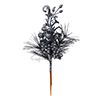 Vickerman 10" Berry Glitter Leaf Artificial Christmas Pick - view 1 of 3