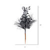 Vickerman 10" Berry Glitter Leaf Artificial Christmas Pick - view 2 of 3