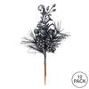 Vickerman 10" Berry Glitter Leaf Artificial Christmas Pick - view 3 of 3