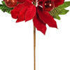 Vickerman Poinsettia Ball and Fern Decorated Spray - view 3 of 3