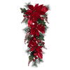Vickerman Poinsettia Ball and Fern Decorated Teardrop - view 1 of 3