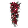 Vickerman Poinsettia Ball and Fern Decorated Teardrop - view 2 of 3