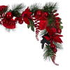 Vickerman Poinsettia Ball and Fern Decorated Garland - view 4 of 5