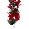 Vickerman Poinsettia Ball and Fern Decorated Garland - view 5 of 5