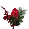 Vickerman Poinsettia Ball and Fern Decorated Garland - view 2 of 5