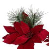 Vickerman Poinsettia Ball and Fern Decorated Wreath - view 5 of 6