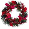 Vickerman Poinsettia Ball and Fern Decorated Wreath - view 3 of 6