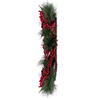Vickerman Poinsettia Ball and Fern Decorated Wreath - view 6 of 6