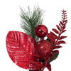 Vickerman Poinsettia Ball and Fern Decorated Wreath - view 2 of 6