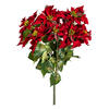 Vickerman 18" Red Poinsettia and Leaf Bush - view 1 of 6