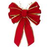 Vickerman Red Velvet-Gold Trim Hand Tied UV Bow - view 1 of 2