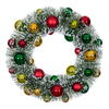 Vickerman 18" Frosted Wreath with Ball Ornaments - view 1 of 5