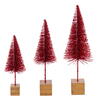 Vickerman 8"-10"-12" Sisal Bottle Brush Tree with Glitter, Square Base - view 1 of 4