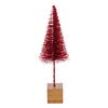 Vickerman 8"-10"-12" Sisal Bottle Brush Tree with Glitter, Square Base - view 3 of 4