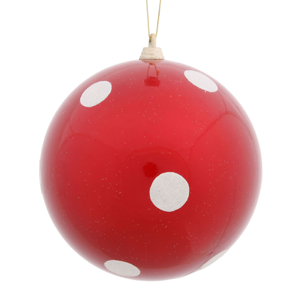 Vickerman Candy Polka Dot Ball Christmas Ornament