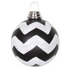 Vickerman Matte Chevron White and Black or Red Ball Christmas Ornament - view 1 of 2