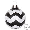 Vickerman Matte Chevron White and Black or Red Ball Christmas Ornament - view 2 of 2