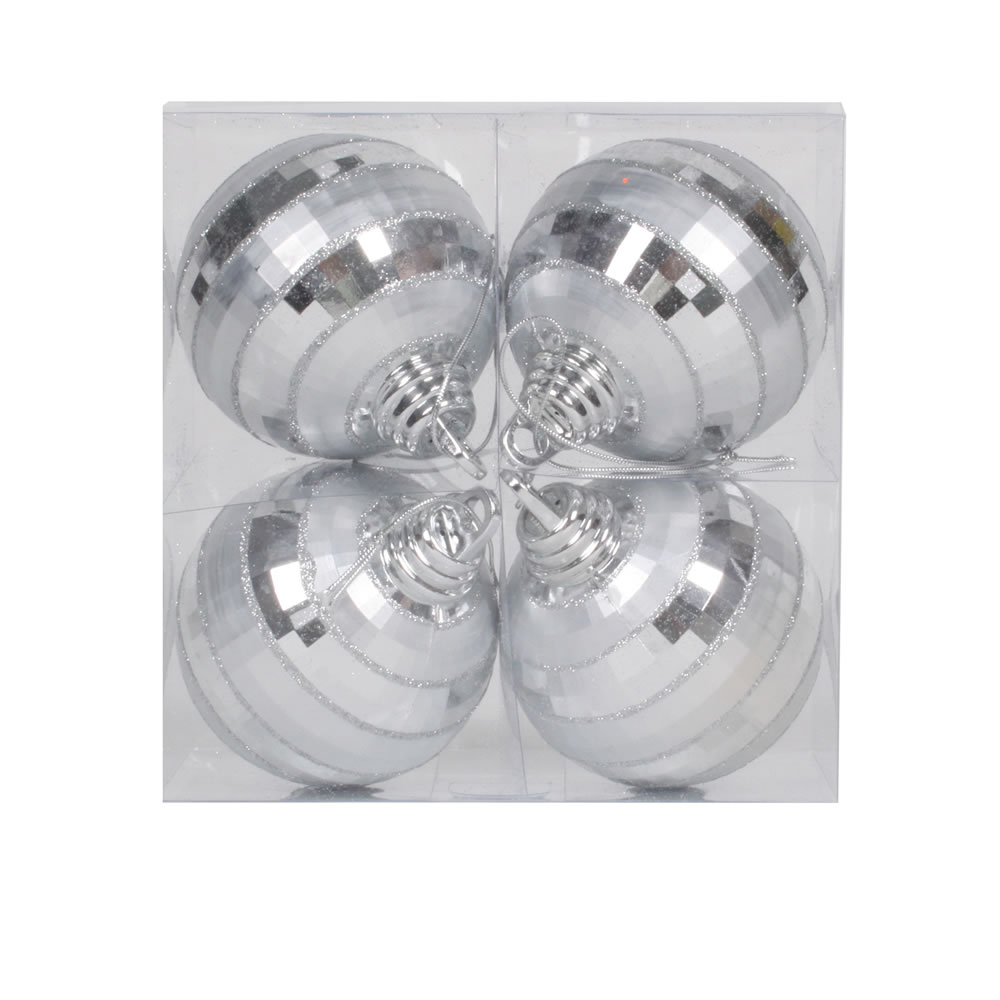 Vickerman Shiny and Matte Mirror Ball Christmas Ornament