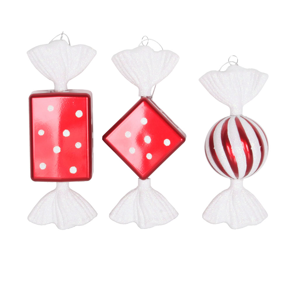 Vickerman 8" Assorted Candy Ornaments 3/Pk