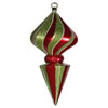 Vickerman 12" Striped Shiny Diamond Finial Ornament with Glitter Accents - view 1 of 2