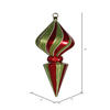 Vickerman 12" Striped Shiny Diamond Finial Ornament with Glitter Accents - view 2 of 2
