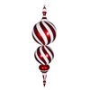 Vickerman Red and White Candy Finial Ornament - view 1 of 2