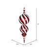 Vickerman Red and White Candy Finial Ornament - view 2 of 2
