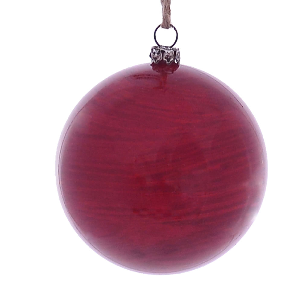 Vickerman Wood Grain Ball Ornament